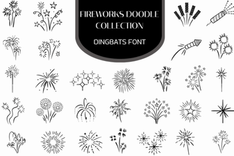 Spark Your Projects with Firework Doodle Fonts